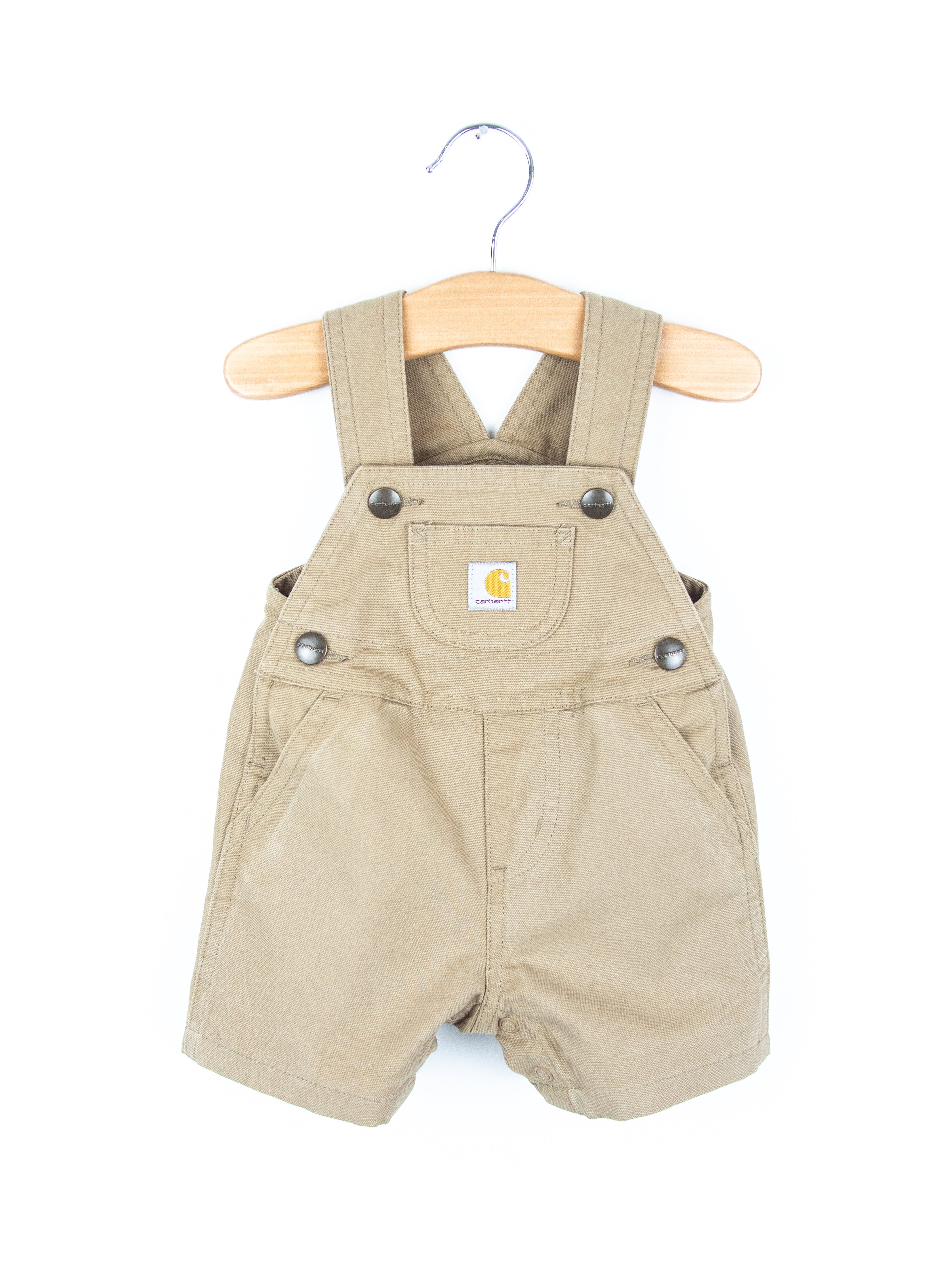 Carhartt Oatmeal Dungaree Shorties - Age 18 months