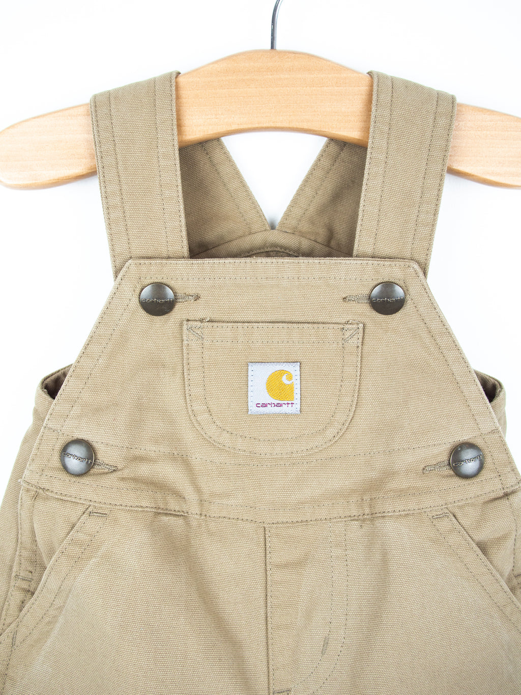 Carhartt Oatmeal Dungaree Shorties - Age 18 months