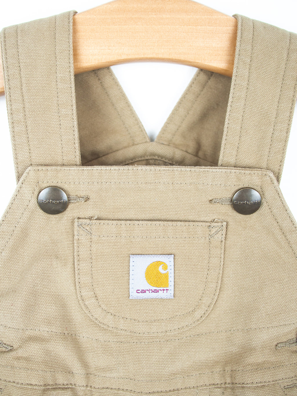 Carhartt Oatmeal Dungaree Shorties - Age 18 months