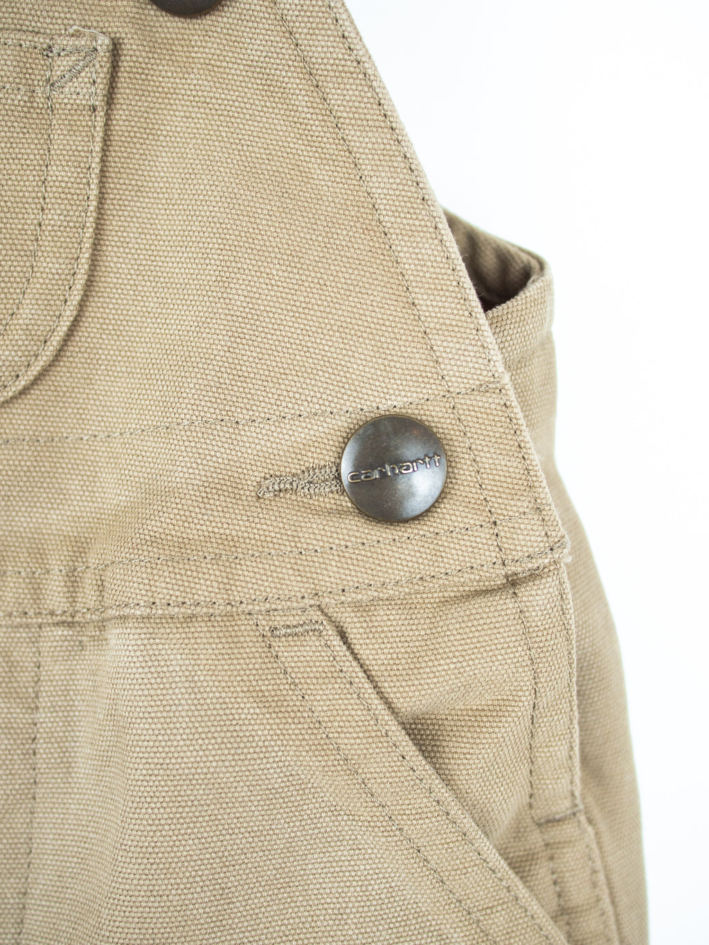 Carhartt Oatmeal Dungaree Shorties - Age 18 months