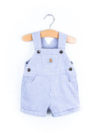Carhartt Soft Blue Hickory Stripe Dungaree Shorties - Age 6 months