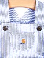Carhartt Soft Blue Hickory Stripe Dungaree Shorties - Age 6 months