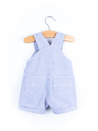 Carhartt Soft Blue Hickory Stripe Dungaree Shorties - Age 6 months