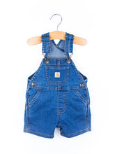 Load image into Gallery viewer, Carhartt Vintage Denim Dungaree Shorties - Age 6 months
