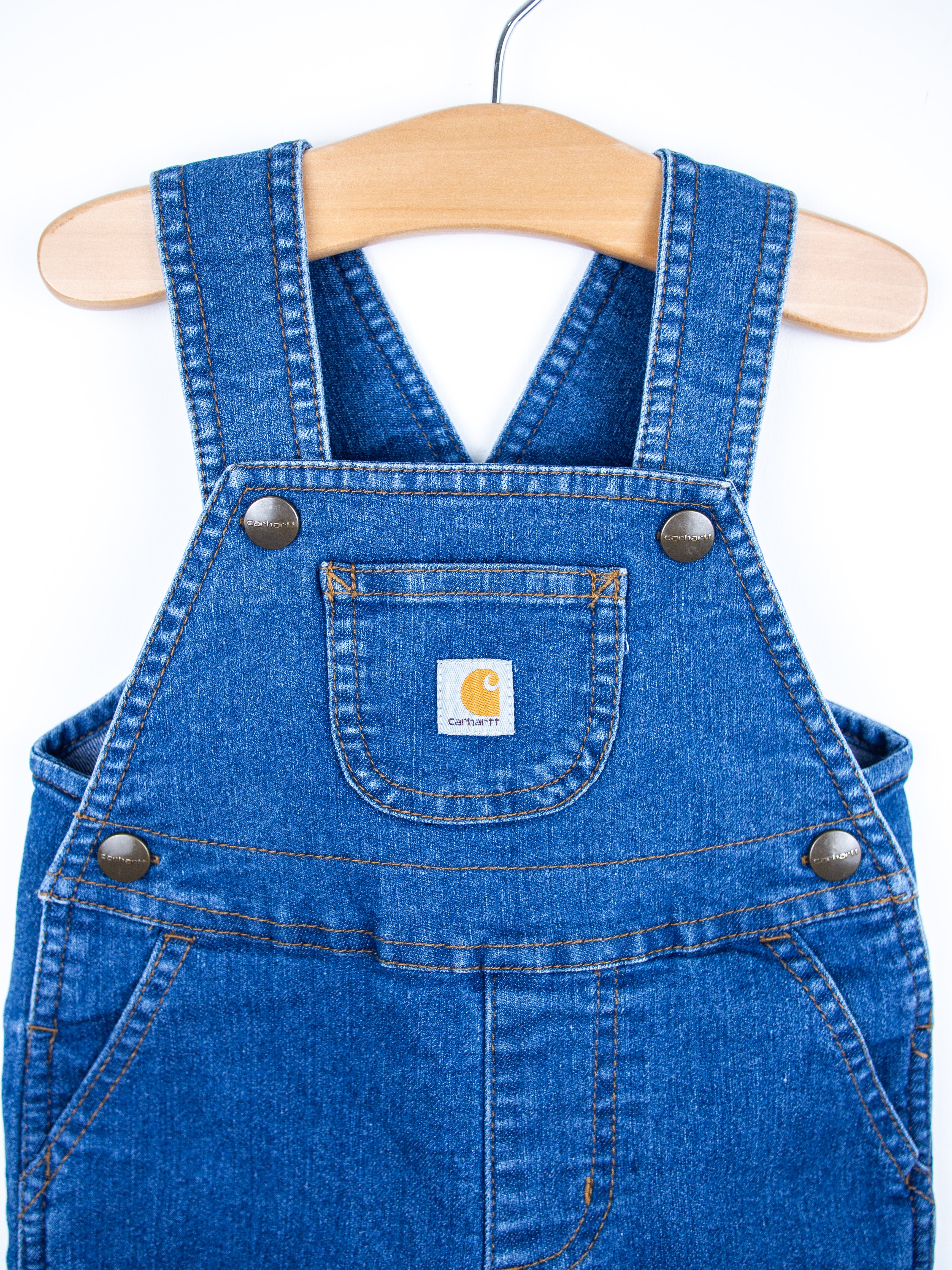 Carhartt Denim Dungaree Shorties - Age 9 months