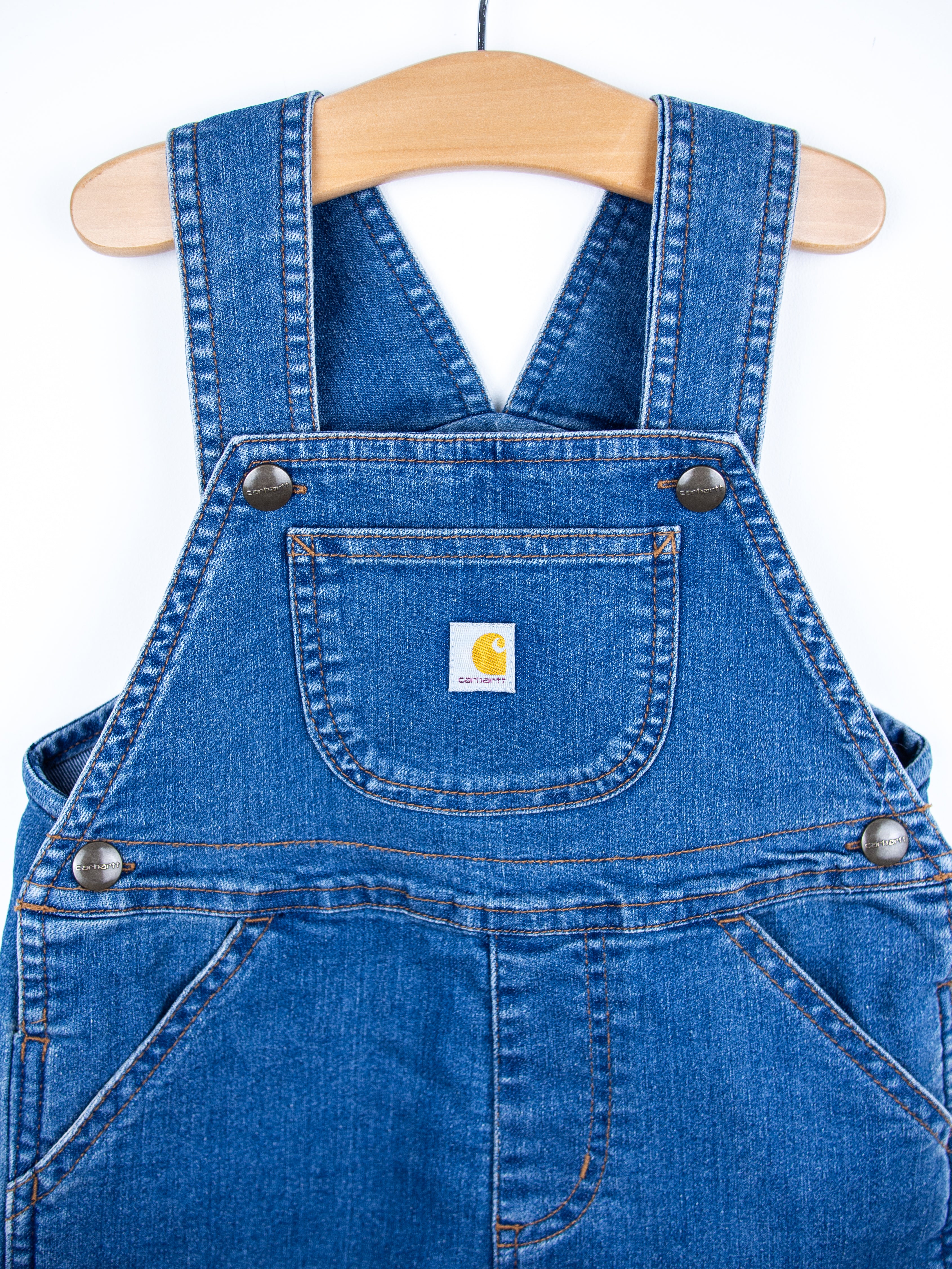 Carhartt Denim Dungaree Shorties - Age 3T