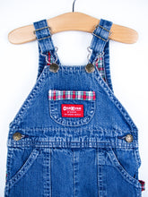 Load image into Gallery viewer, Osh Kosh Denim &amp; Red Check Dungarees - Age 9 months
