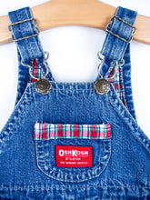 Load image into Gallery viewer, Osh Kosh Denim &amp; Red Check Dungarees - Age 9 months

