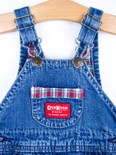 Load image into Gallery viewer, Osh Kosh Denim &amp; Red Check Dungarees - Age 9 months
