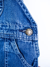 Load image into Gallery viewer, Osh Kosh Denim &amp; Red Check Dungarees - Age 9 months
