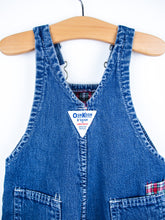 Load image into Gallery viewer, Osh Kosh Denim &amp; Red Check Dungarees - Age 9 months
