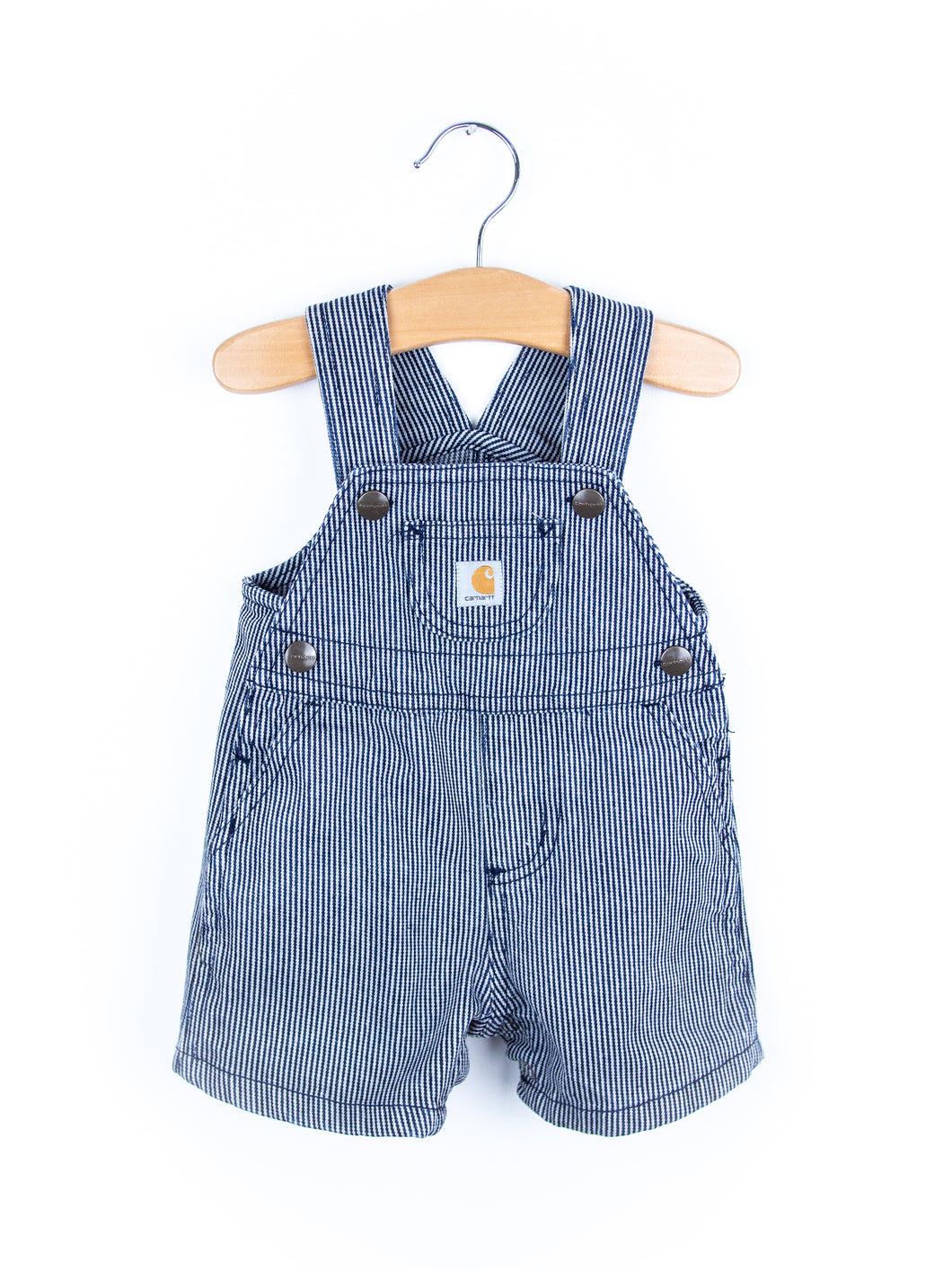 Carhartt Hickory Stripe Dungaree Shorties - Age 3 months
