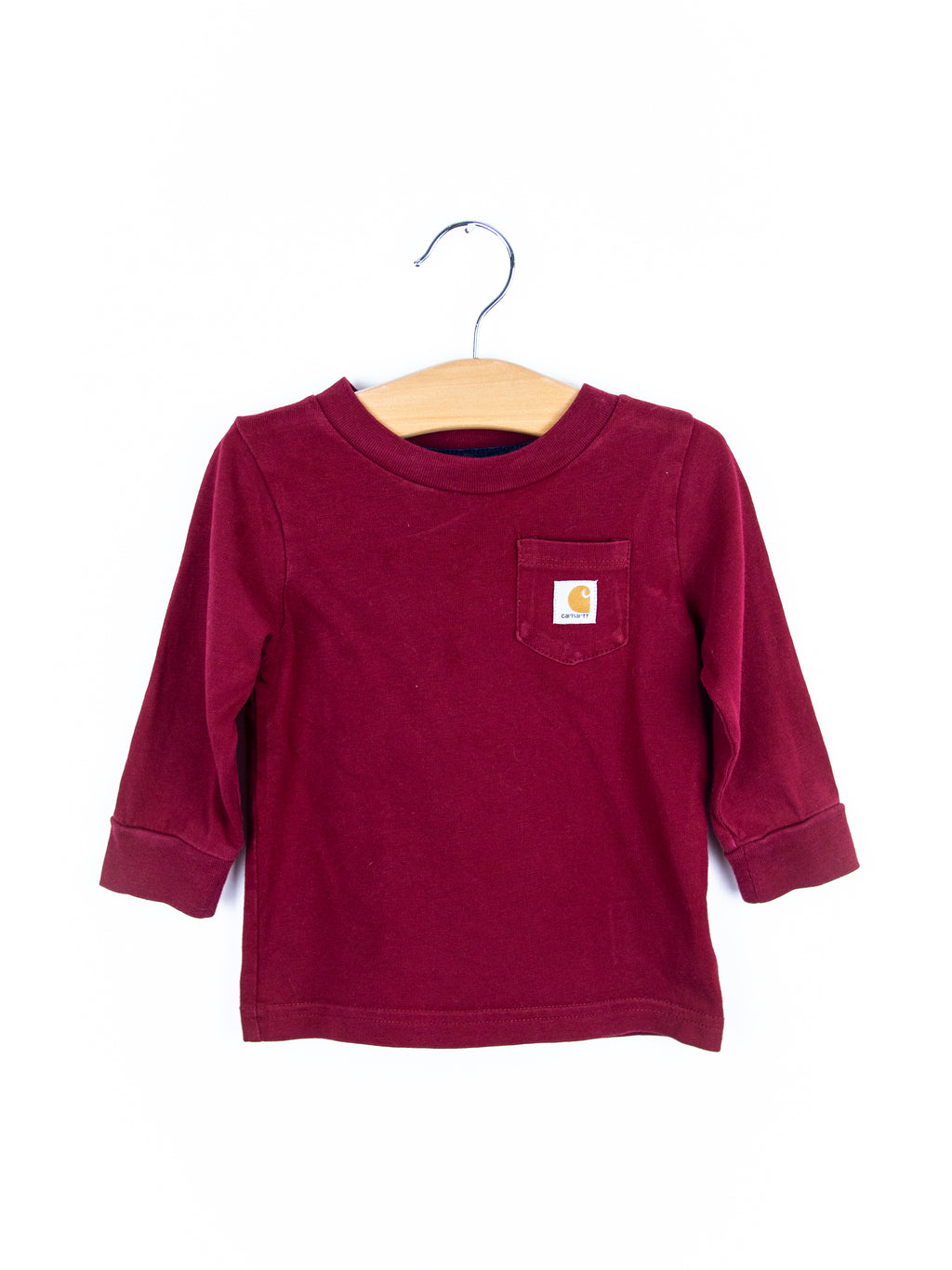 Carhartt Burgundy Long Sleeve Tee - Age 6 months