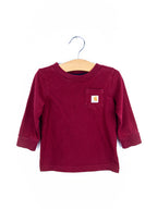 Carhartt Burgundy Long Sleeve Tee - Age 6 months