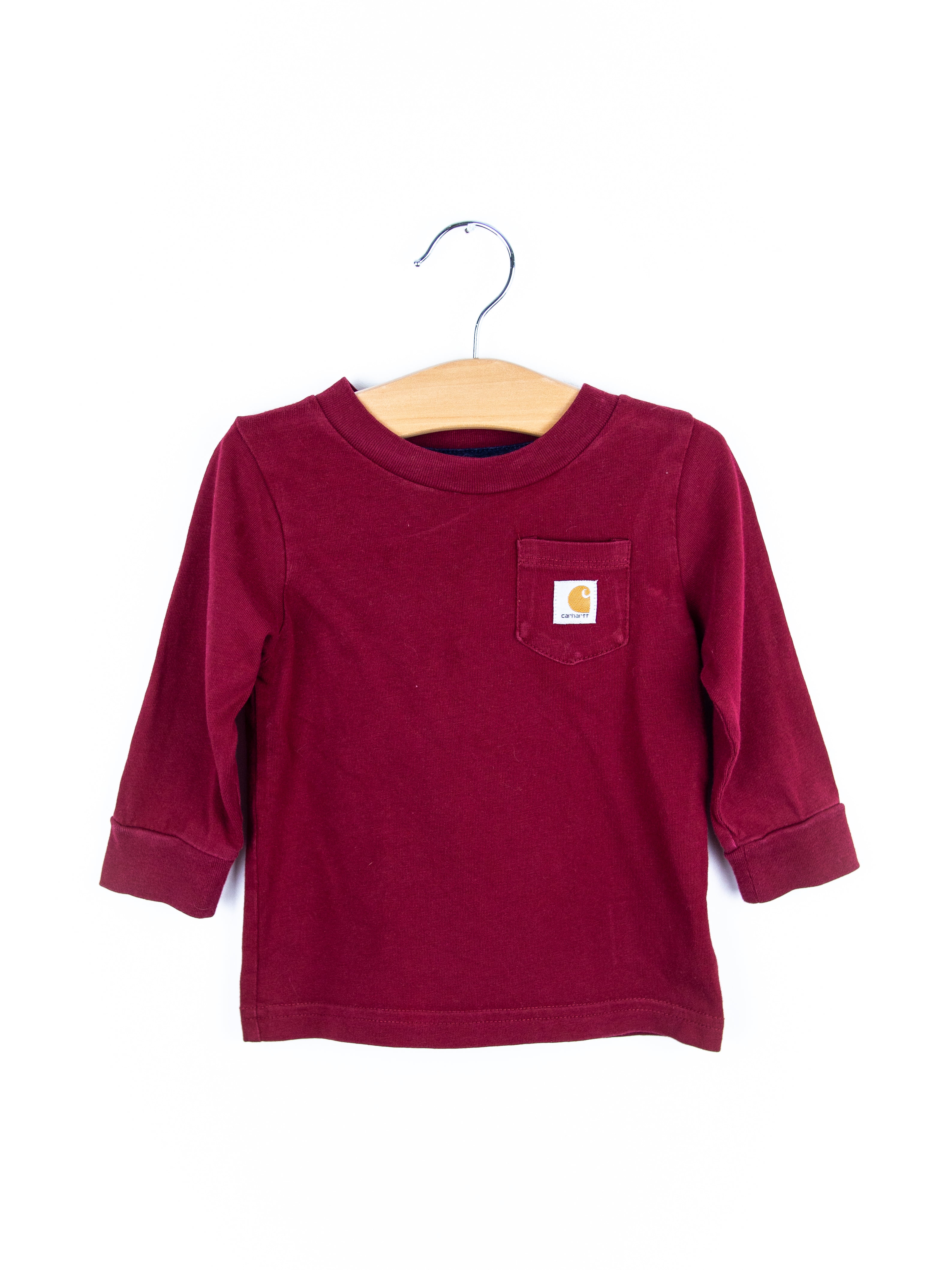 Carhartt Burgundy Long Sleeve Tee - Age 6 months