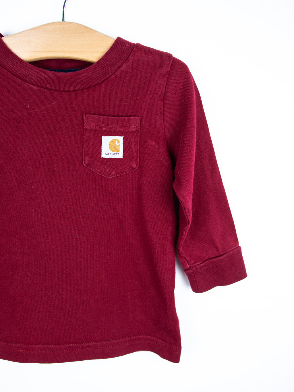 Carhartt Burgundy Long Sleeve Tee - Age 6 months