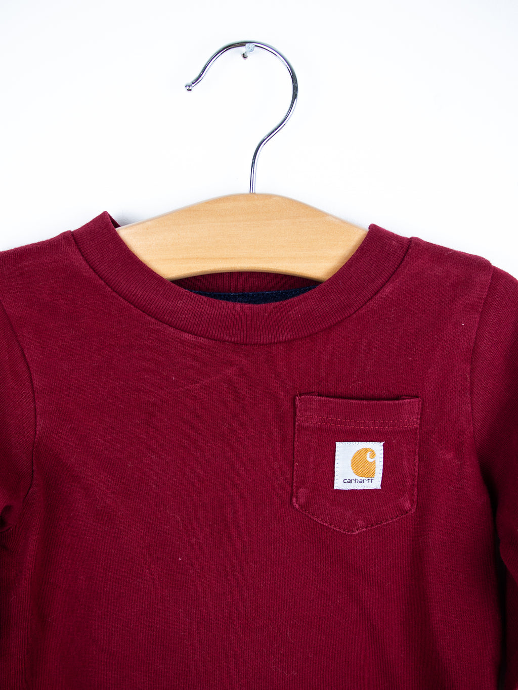 Carhartt Burgundy Long Sleeve Tee - Age 6 months