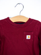 Carhartt Burgundy Long Sleeve Tee - Age 6 months