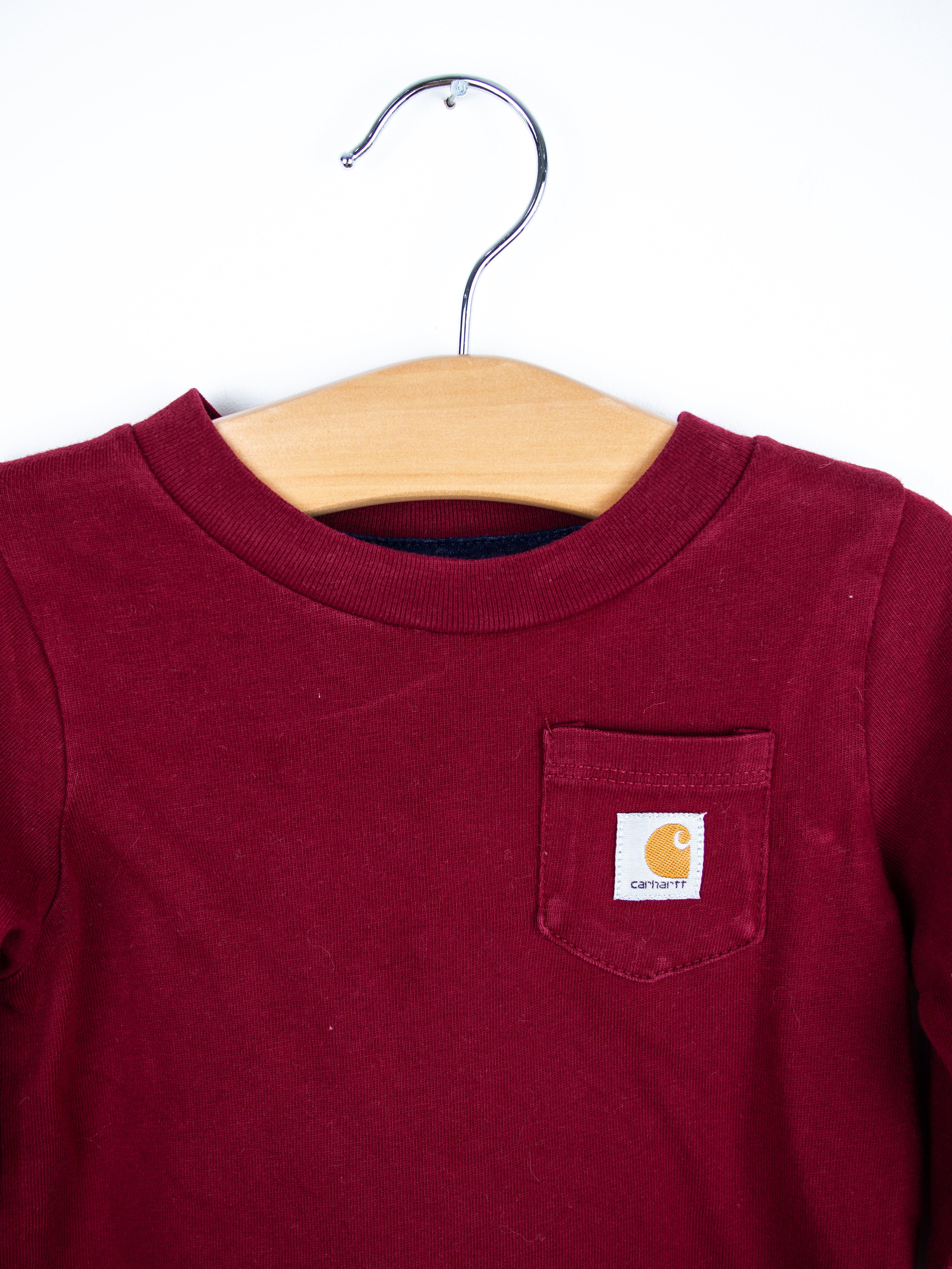 Carhartt Burgundy Long Sleeve Tee - Age 6 months