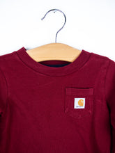 Load image into Gallery viewer, Carhartt Burgundy Long Sleeve Tee - Age 6 months
