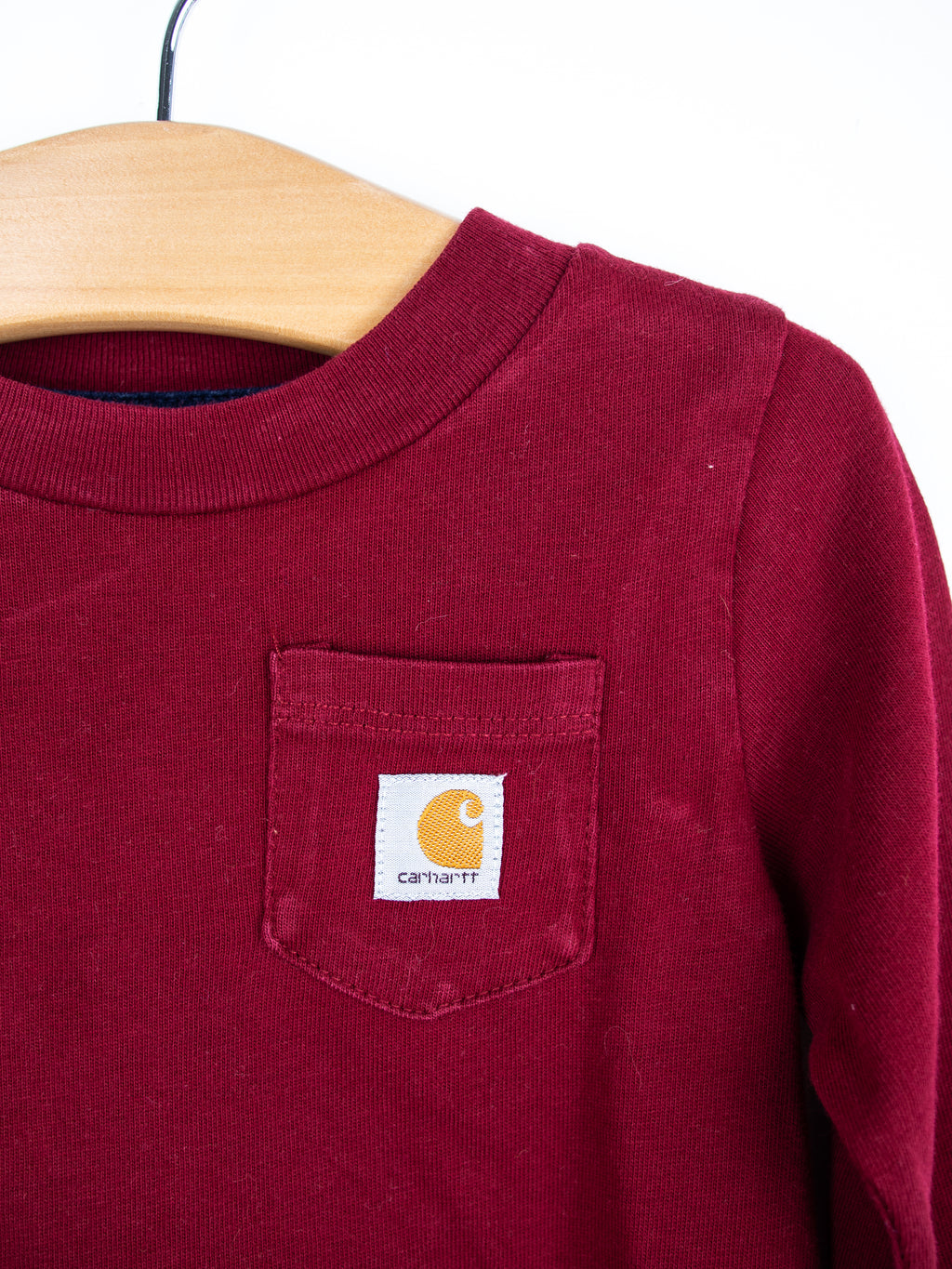 Carhartt Burgundy Long Sleeve Tee - Age 6 months
