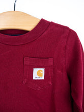 Load image into Gallery viewer, Carhartt Burgundy Long Sleeve Tee - Age 6 months
