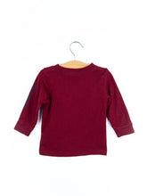 Load image into Gallery viewer, Carhartt Burgundy Long Sleeve Tee - Age 6 months
