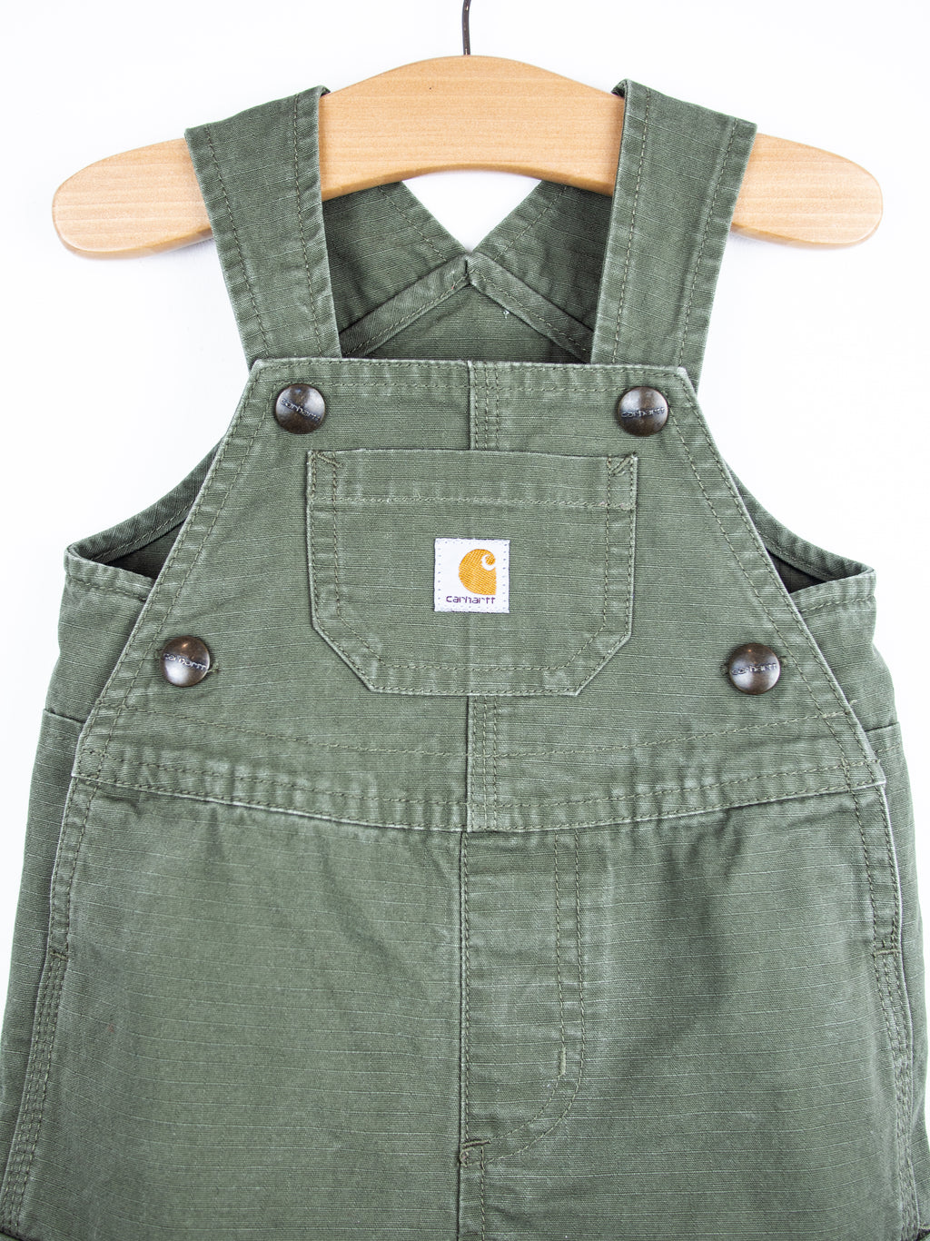 Carhartt Forest Green Canvas Dungarees - Age 6 months