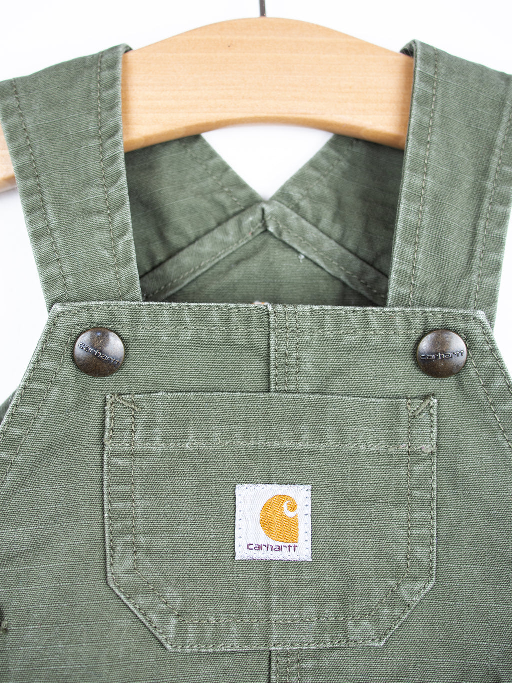 Carhartt Forest Green Canvas Dungarees - Age 6 months