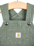 Carhartt Forest Green Canvas Dungarees - Age 6 months