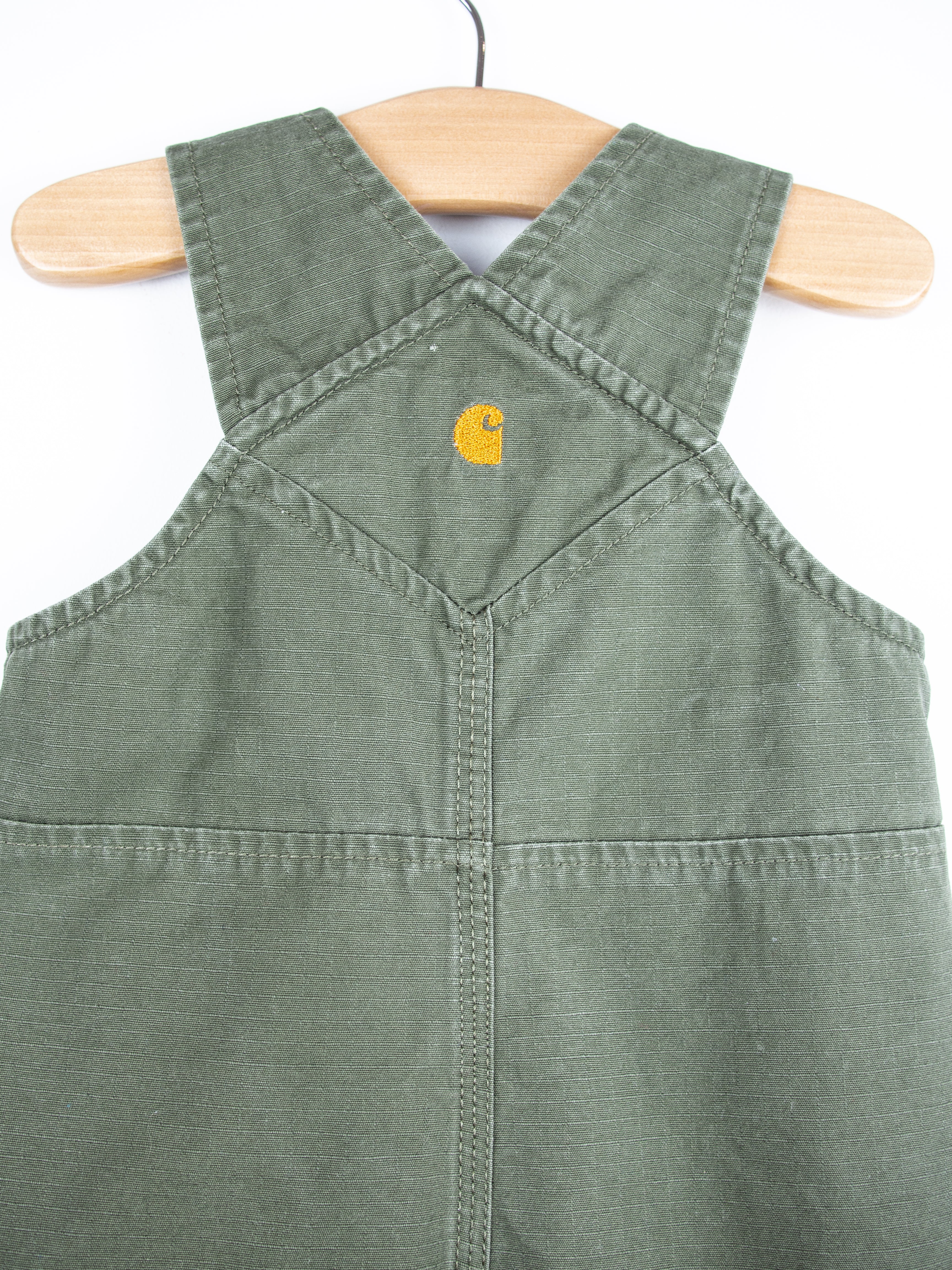 Carhartt Forest Green Canvas Dungarees - Age 6 months