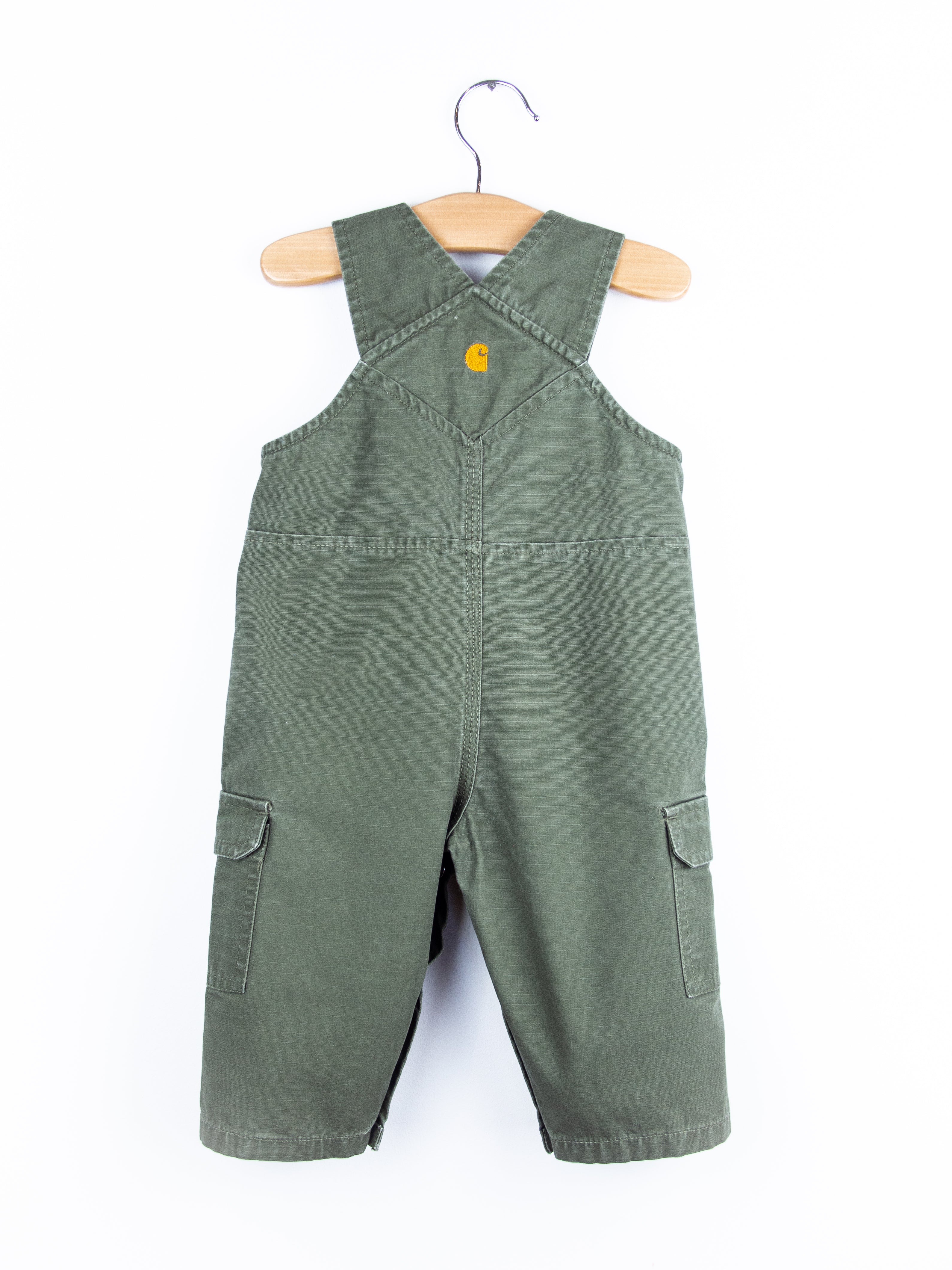 Carhartt Forest Green Canvas Dungarees - Age 6 months