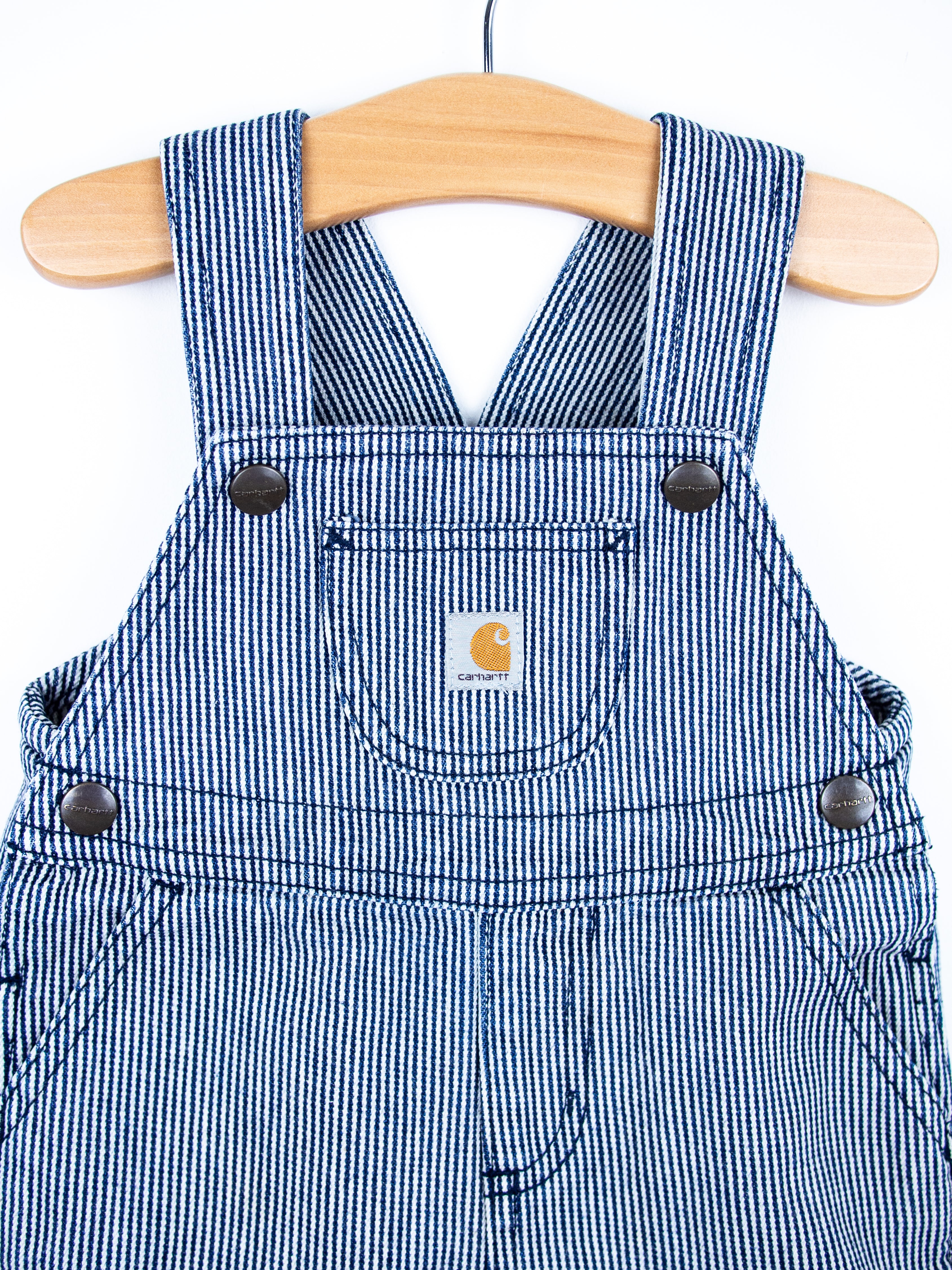 Carhartt Hickory Stripe Dungaree Shorties - Age 9 months
