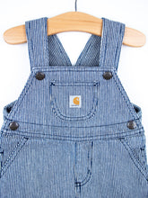 Load image into Gallery viewer, Carhartt Hickory Stripe Dungaree Shorties - Age 9 months
