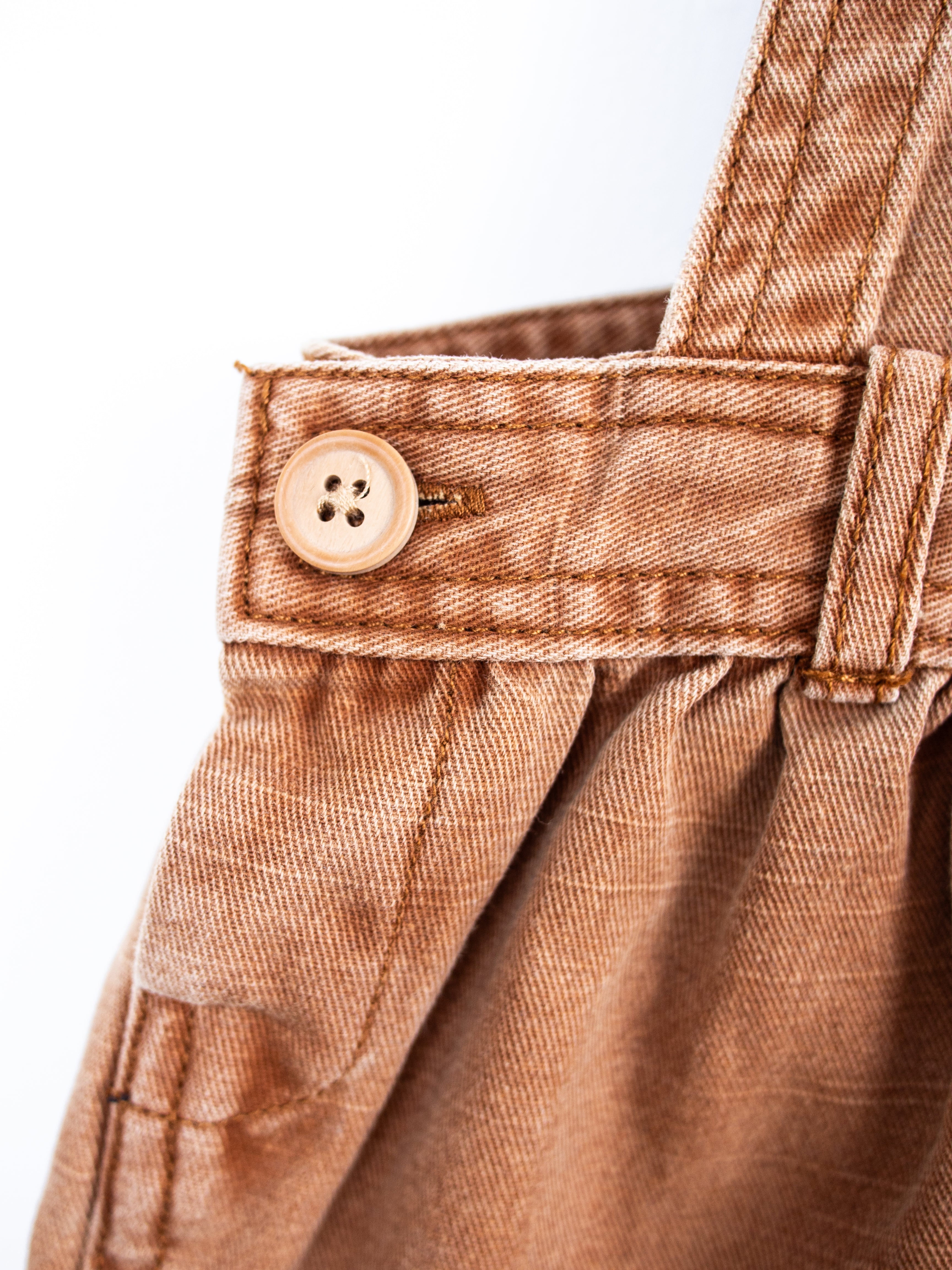 Vintage Brown Dungaree Dress - Age 18 months