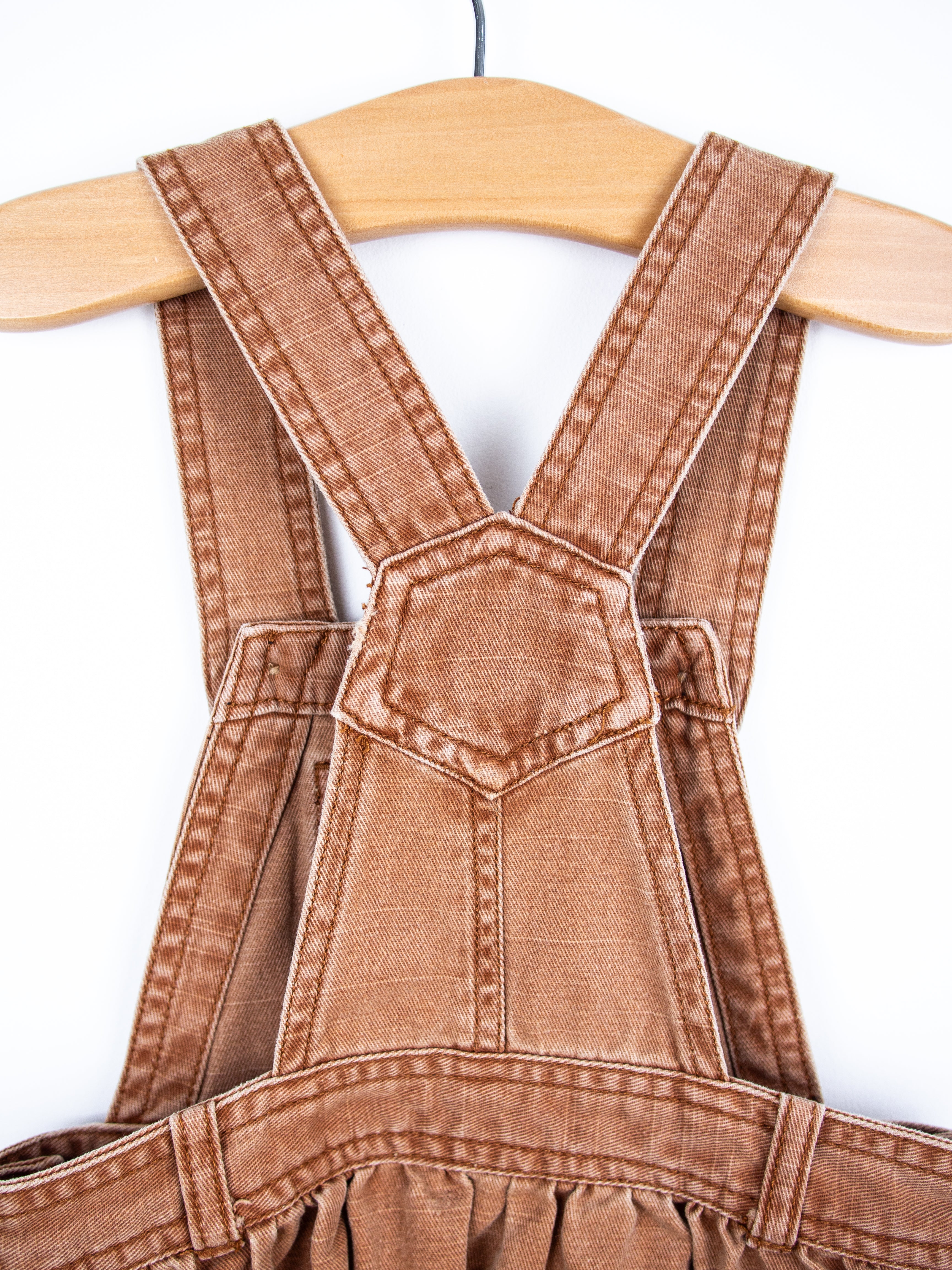 Vintage Brown Dungaree Dress - Age 18 months