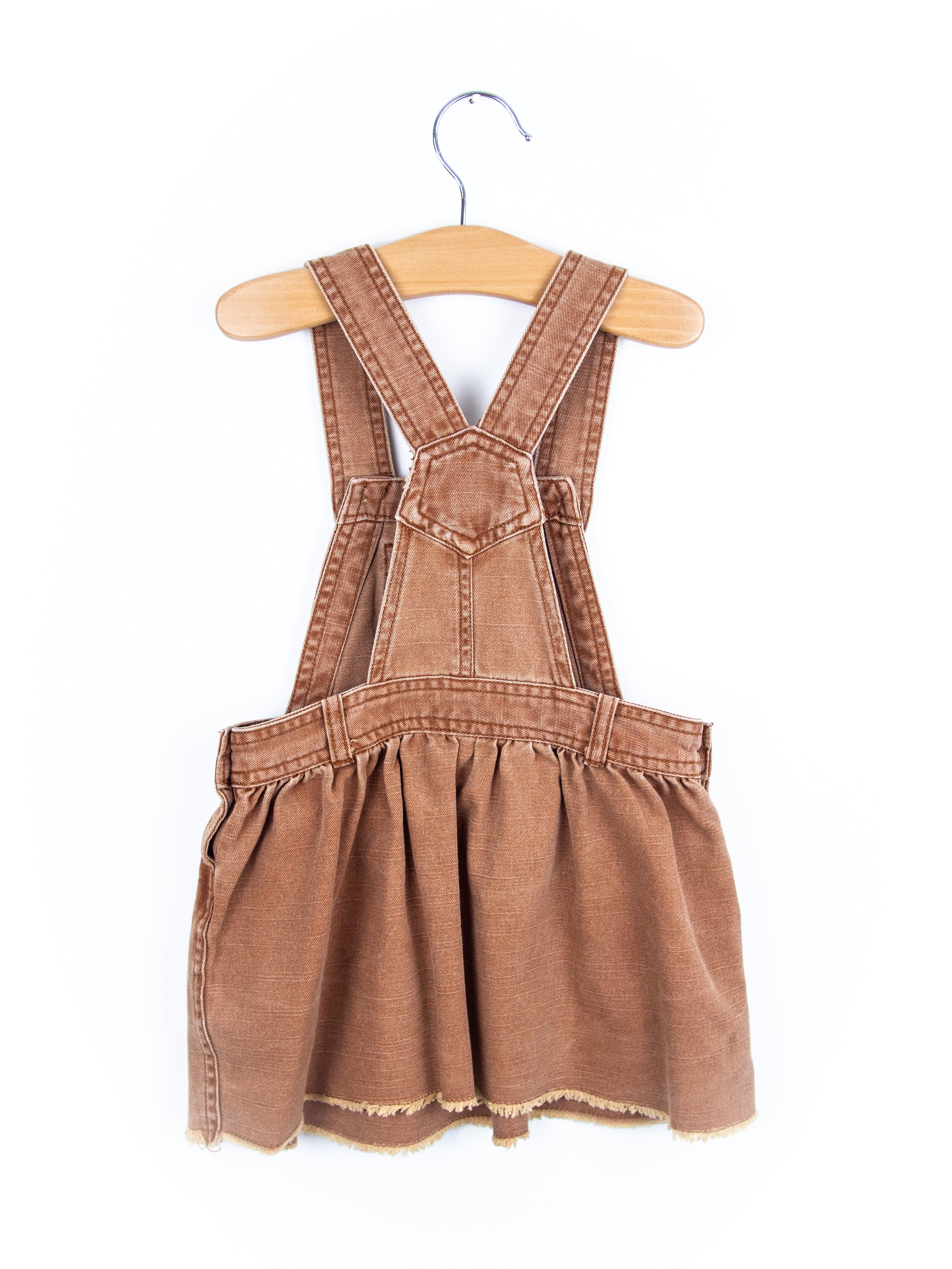 Vintage Brown Dungaree Dress - Age 18 months