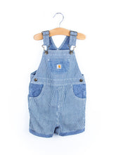 Load image into Gallery viewer, Carhartt Chambray Stripe Dungaree Shorties - Age 24 months - READ DESCRIPTION
