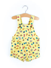 Load image into Gallery viewer, Vintage Under the Sea Print Dungaree Shorties - Age 9 months
