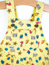 Load image into Gallery viewer, Vintage Under the Sea Print Dungaree Shorties - Age 9 months
