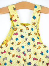 Load image into Gallery viewer, Vintage Under the Sea Print Dungaree Shorties - Age 9 months
