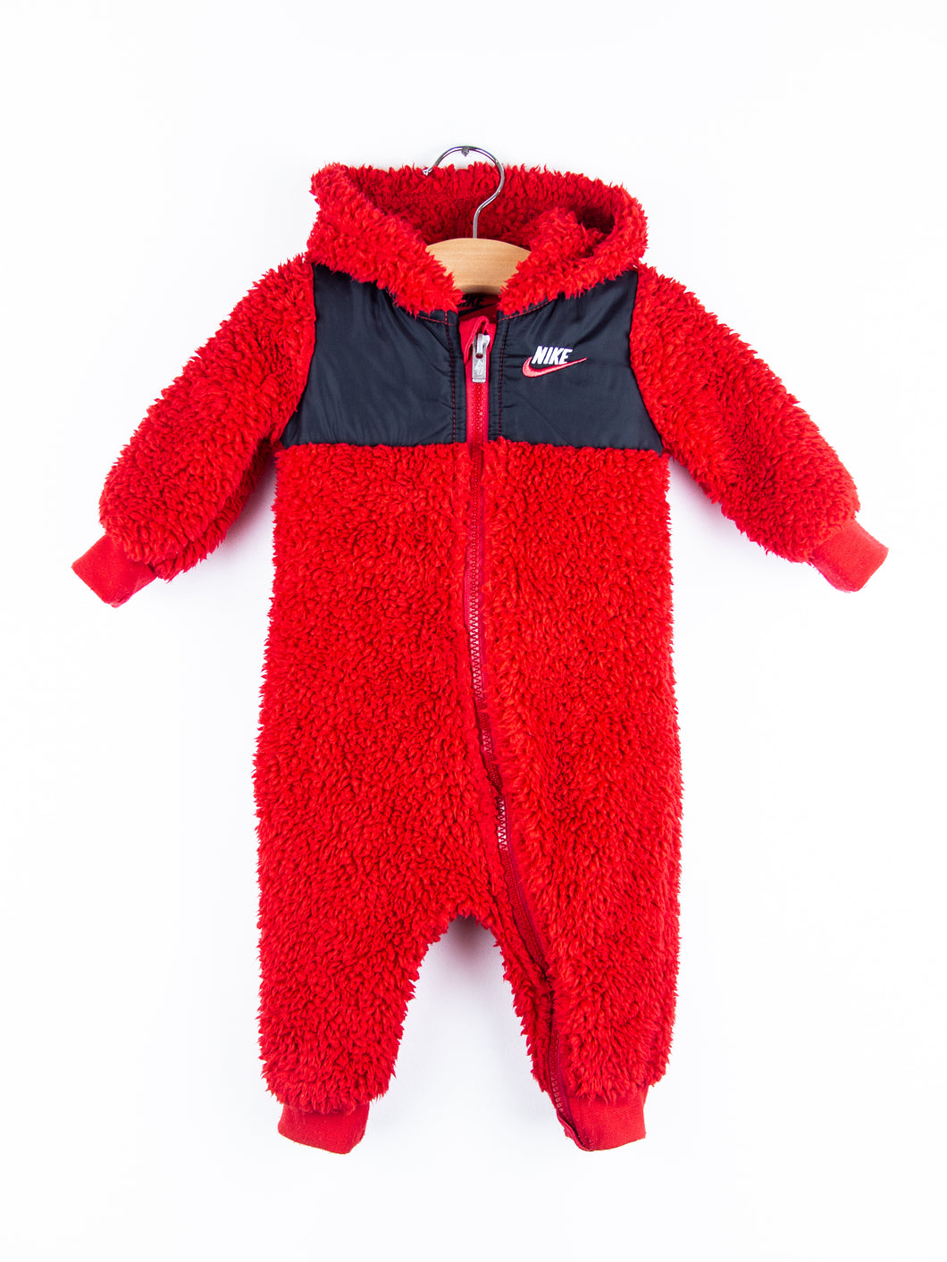 Nike Red Teddy Snowsuit - Age 3-6 months