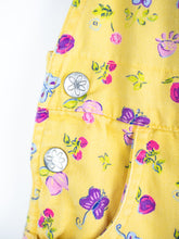 Load image into Gallery viewer, Vintage Yellow Floral Dungarees - Age 24 months

