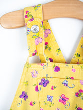 Load image into Gallery viewer, Vintage Yellow Floral Dungarees - Age 24 months
