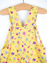Load image into Gallery viewer, Vintage Yellow Floral Dungarees - Age 24 months
