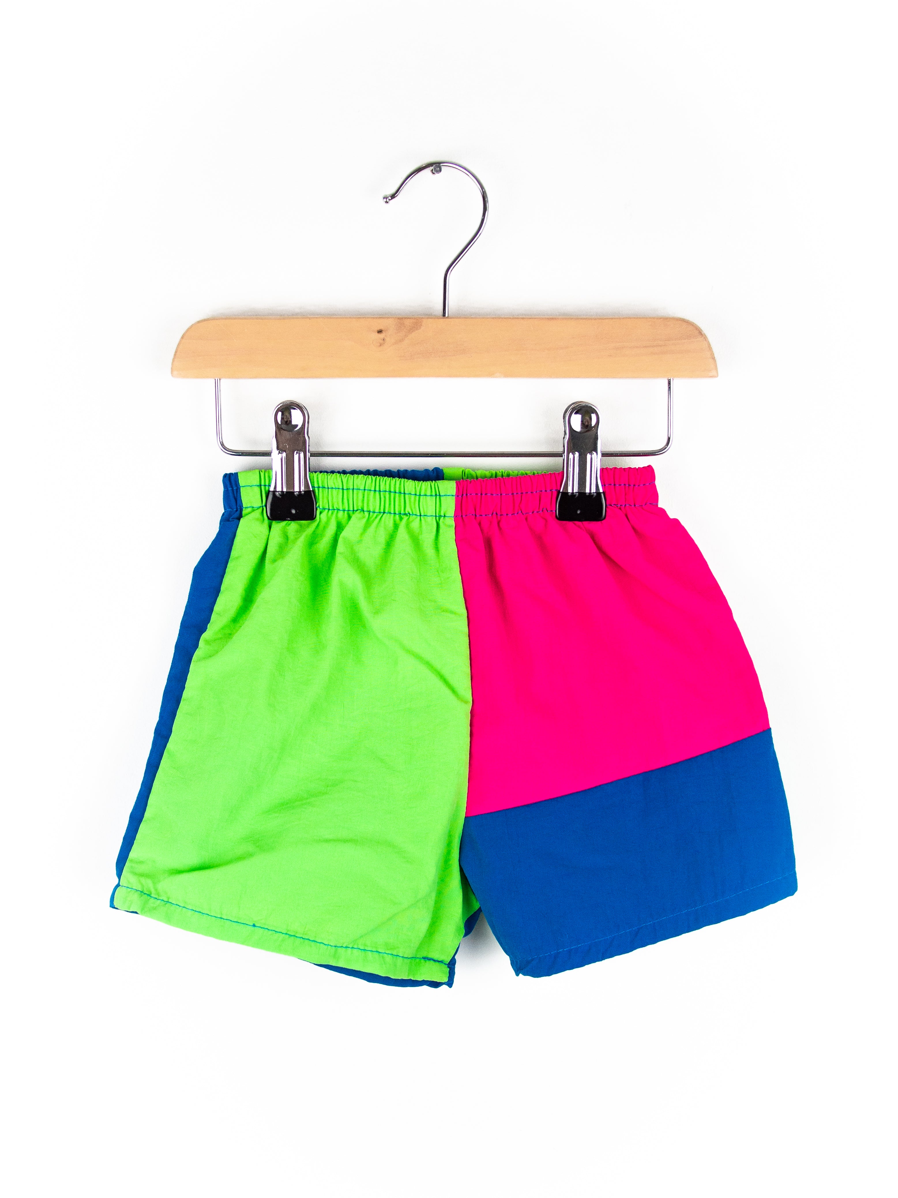 Vintage Neon Colour Block Shorts - Age 12-18 months