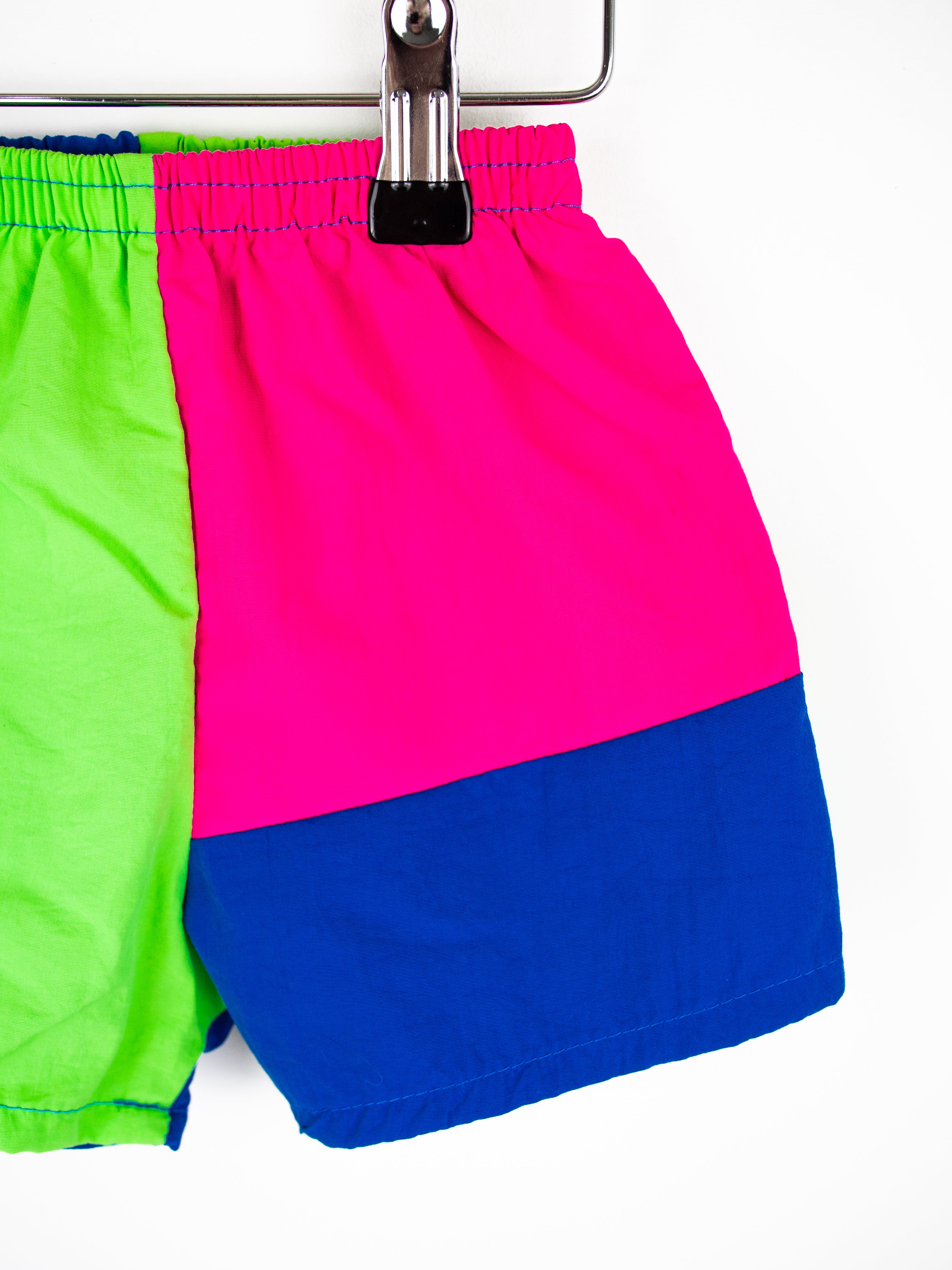 Vintage Neon Colour Block Shorts - Age 12-18 months
