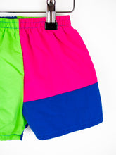 Load image into Gallery viewer, Vintage Neon Colour Block Shorts - Age 12-18 months
