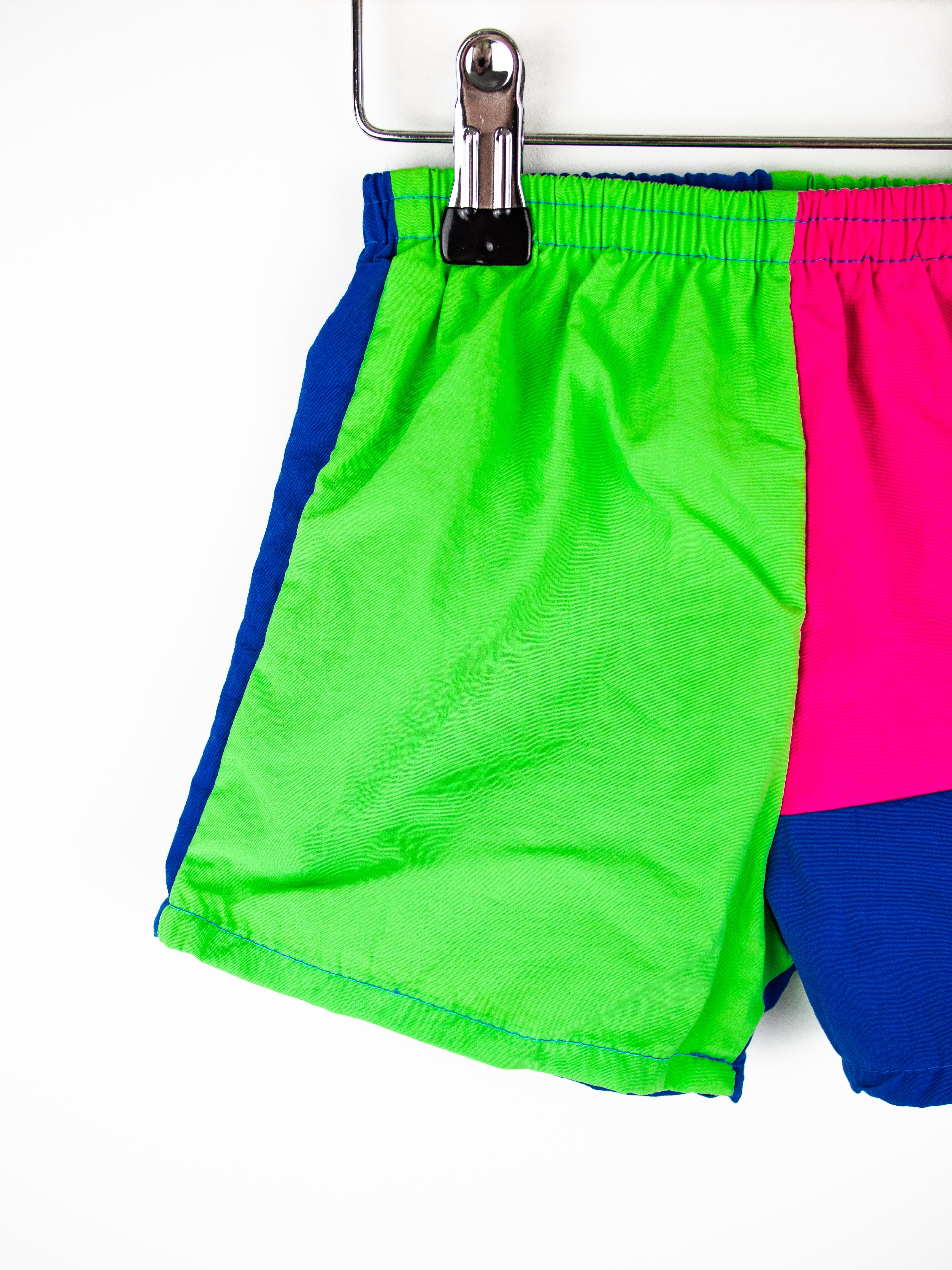 Vintage Neon Colour Block Shorts - Age 12-18 months