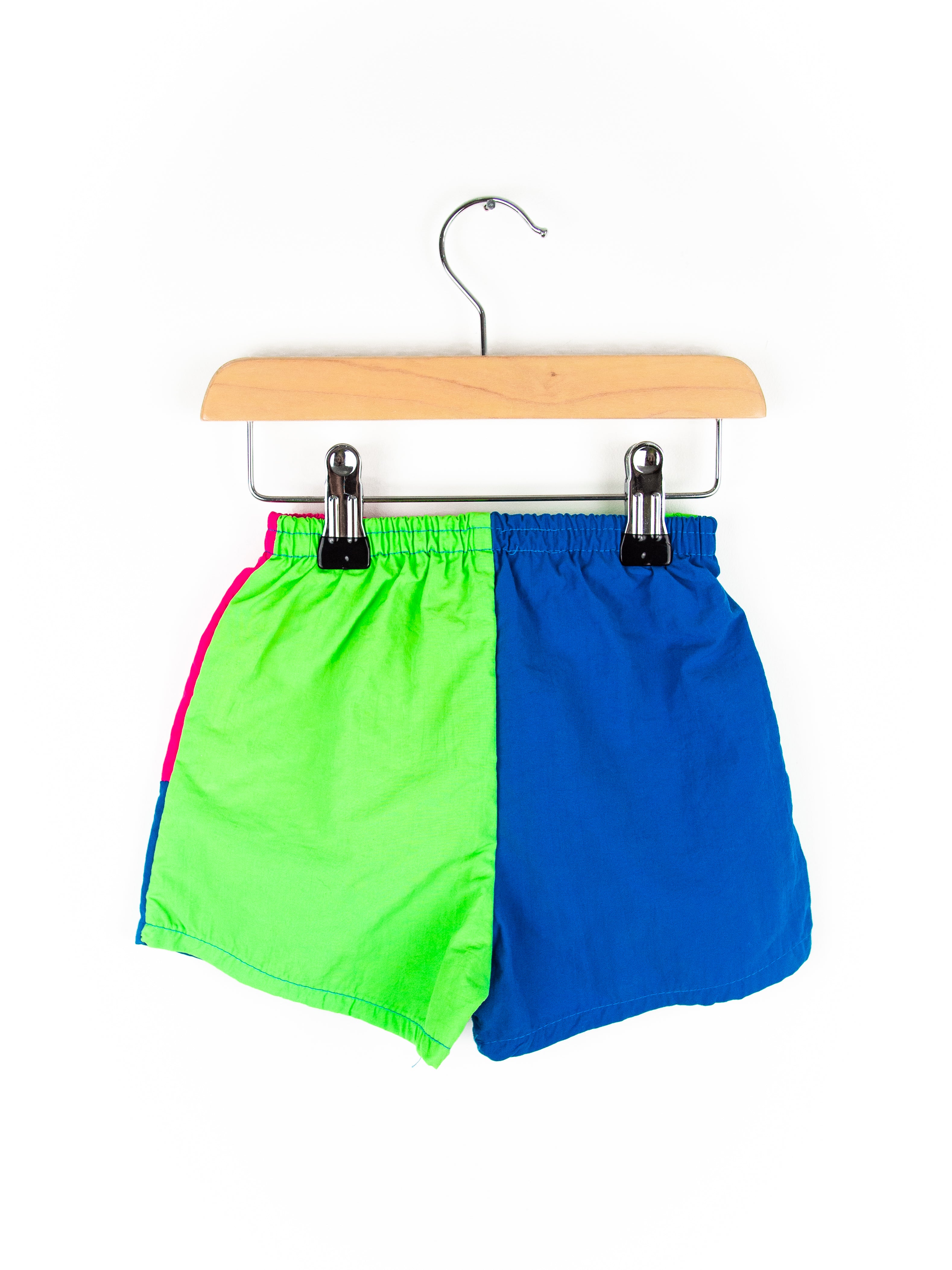 Vintage Neon Colour Block Shorts - Age 12-18 months
